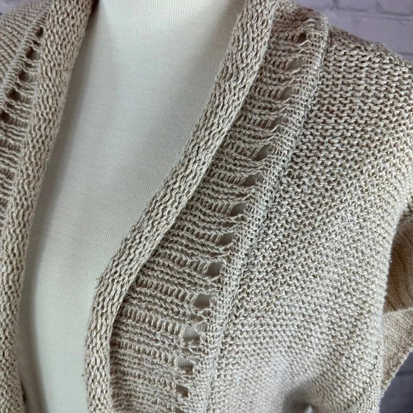 Coldwater Creek Tan Open-Front Cardigan - Picture 2 of 7